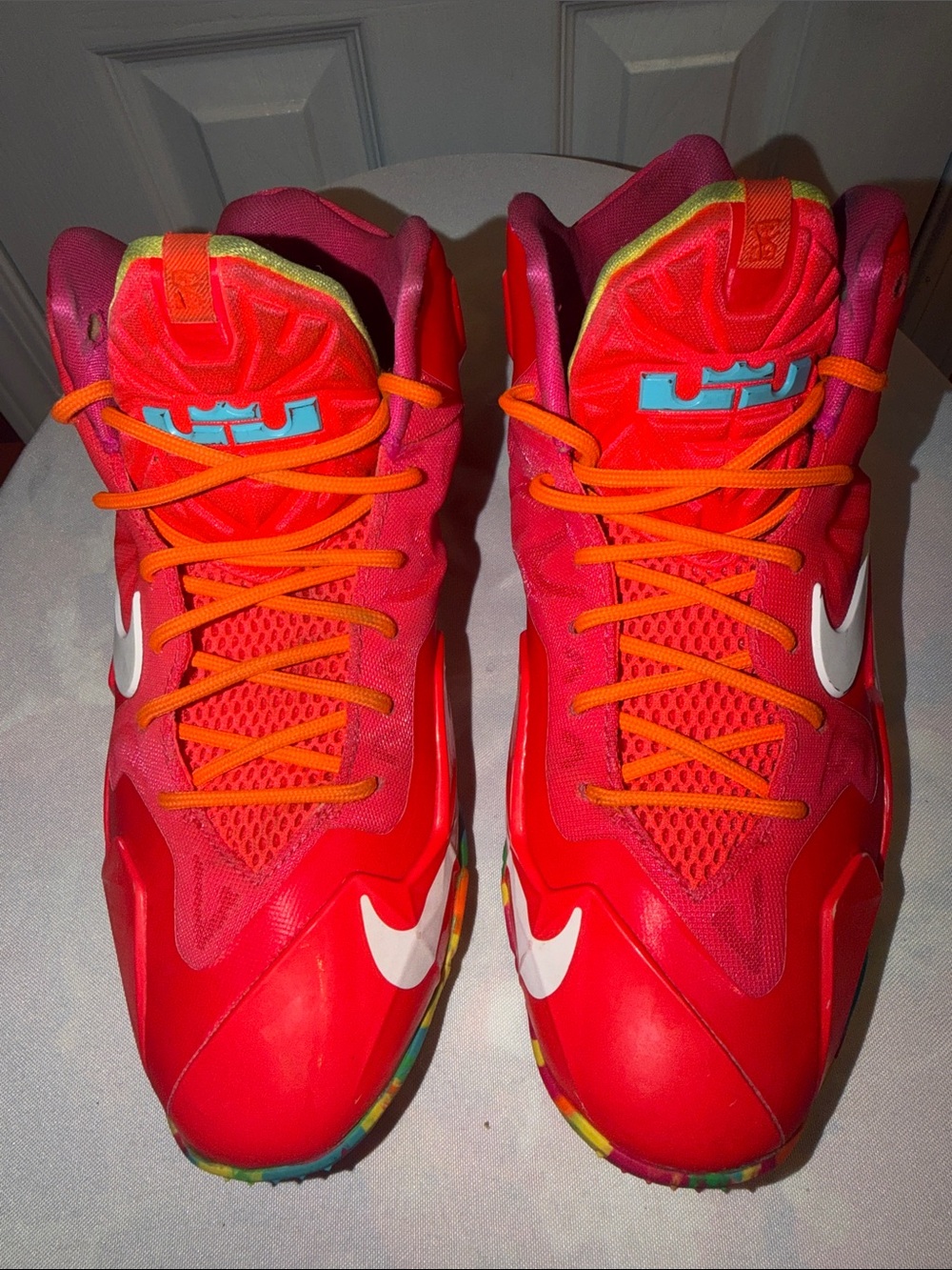 Nike Lebron 11s Fruity Pebbles Boys size 7